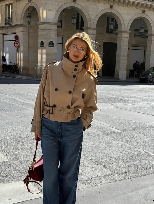 Amelie Cropped Trench Coat
