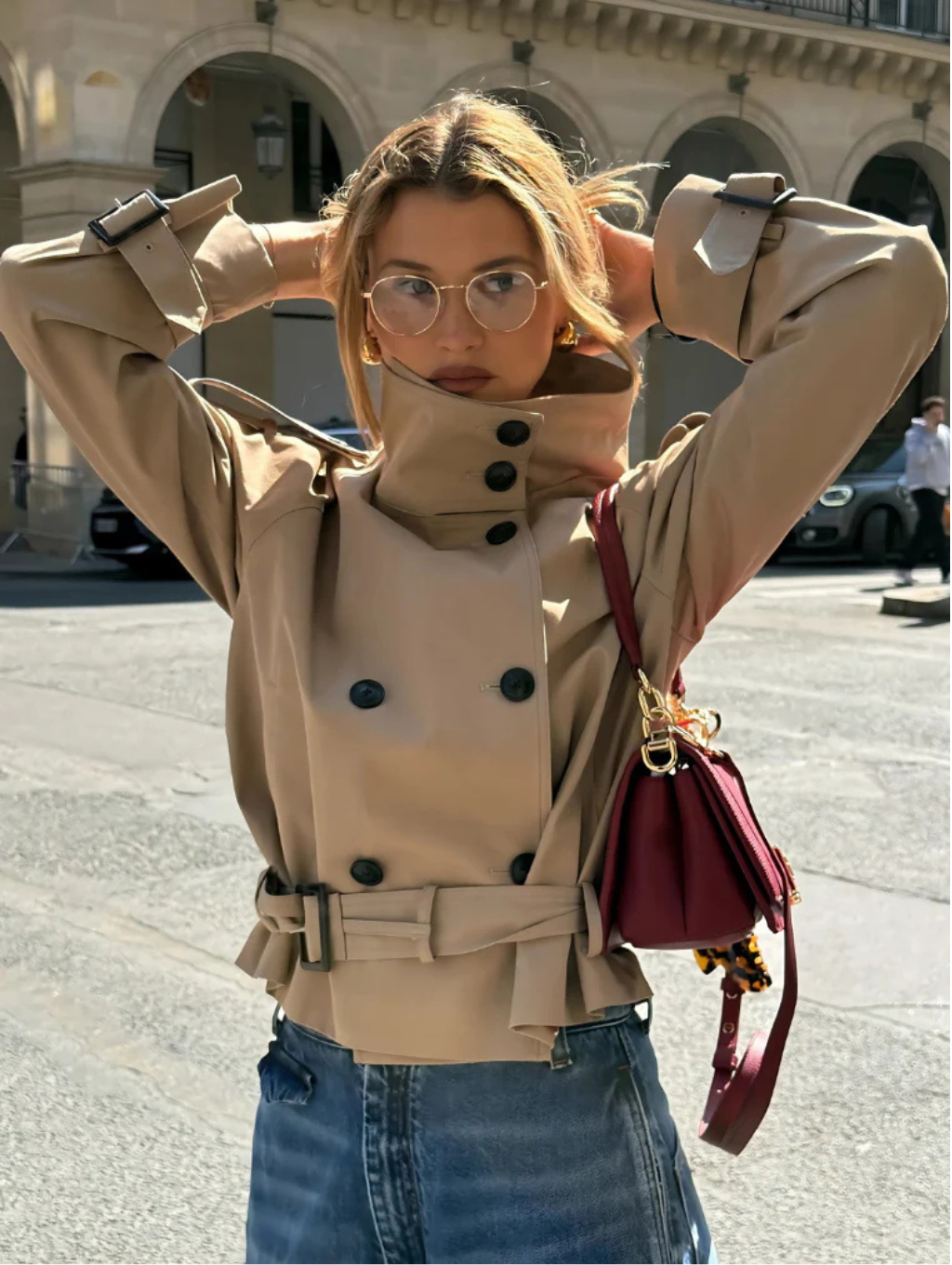 Amelie Cropped Trench Coat