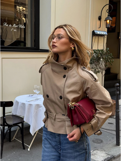 Amelie Cropped Trench Coat